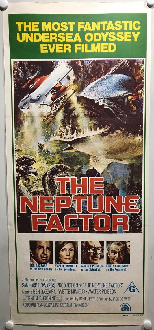 ORIGINAL DAYBILL MOVIE POSTER - THE NEPTUNE FACTOR - 1973