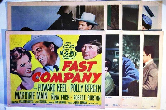 ORIGINAL LOBBY CARDS - FAST COMPANY - 1953 - set of 8