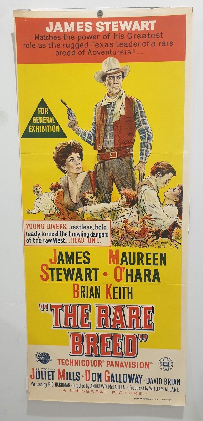 ORIGINAL DAYBILL MOVIE POSTER - THE RARE BREED - 1966